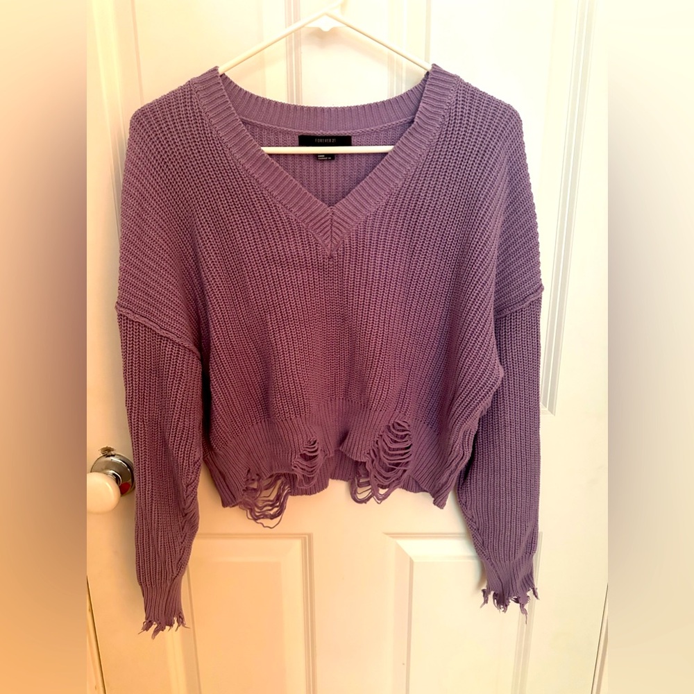 PURPLE Forever 21 Sweater!